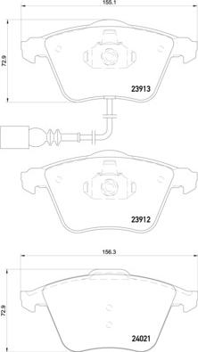 Brembo P 85 129X - Bremsbelagsatz, Scheibenbremse alexcarstop-ersatzteile.com