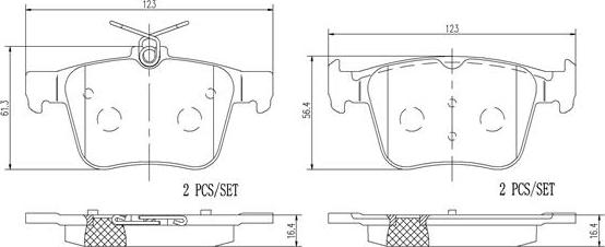 Brembo P85124N - Bremsbelagsatz, Scheibenbremse alexcarstop-ersatzteile.com