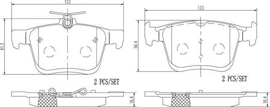 Brembo P85125N - Bremsbelagsatz, Scheibenbremse alexcarstop-ersatzteile.com