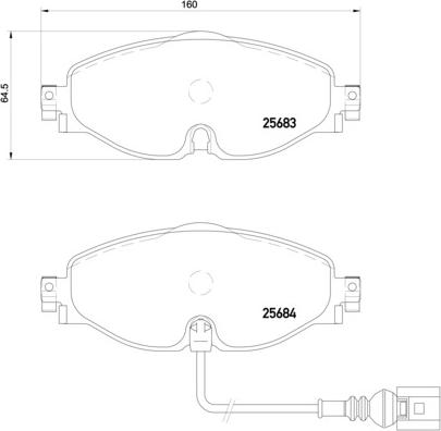 Brembo P 85 126E - Bremsbelagsatz, Scheibenbremse alexcarstop-ersatzteile.com