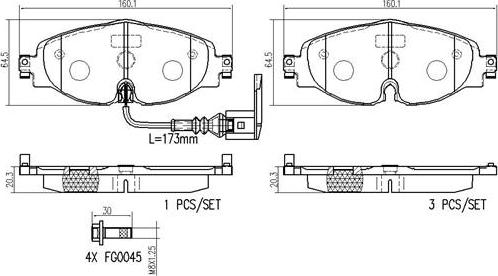 Brembo P85126N - Bremsbelagsatz, Scheibenbremse alexcarstop-ersatzteile.com