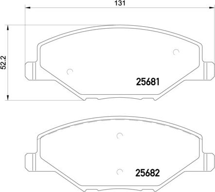 Brembo P 85 121 - Bremsbelagsatz, Scheibenbremse alexcarstop-ersatzteile.com