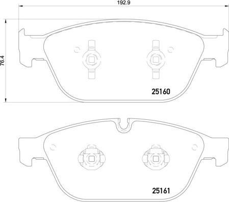 Brembo P 85 128 - Bremsbelagsatz, Scheibenbremse alexcarstop-ersatzteile.com