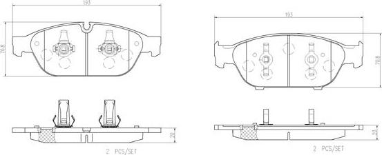 Brembo P85127N - Bremsbelagsatz, Scheibenbremse alexcarstop-ersatzteile.com