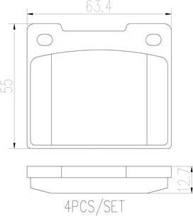 Brembo P86001N - Bremsbelagsatz, Scheibenbremse alexcarstop-ersatzteile.com