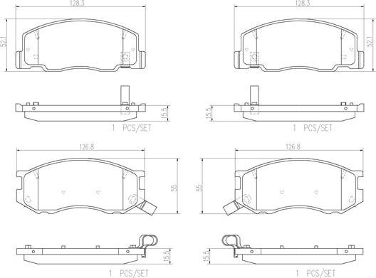 Brembo P83093N - Bremsbelagsatz, Scheibenbremse alexcarstop-ersatzteile.com