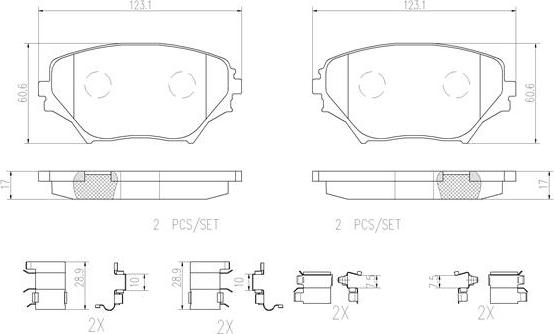 Brembo P83055N - Bremsbelagsatz, Scheibenbremse alexcarstop-ersatzteile.com