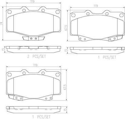 Brembo P83009N - Bremsbelagsatz, Scheibenbremse alexcarstop-ersatzteile.com