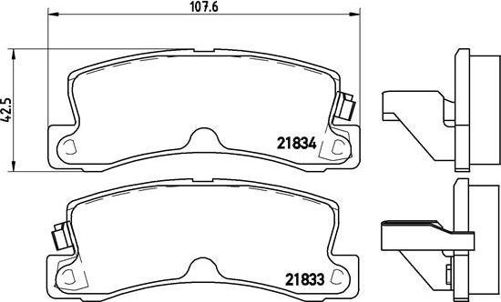 Brembo P 83 015 - Bremsbelagsatz, Scheibenbremse alexcarstop-ersatzteile.com