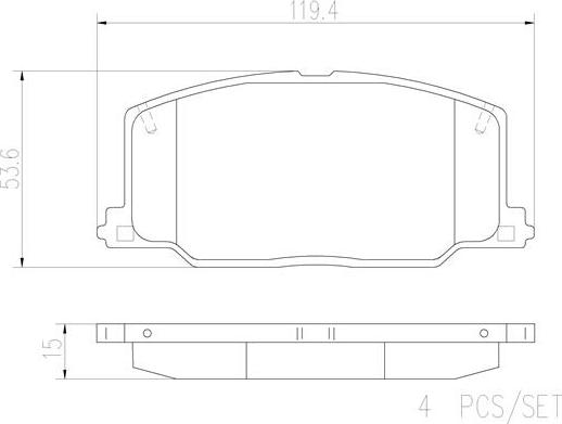 Brembo P83016N - Bremsbelagsatz, Scheibenbremse alexcarstop-ersatzteile.com