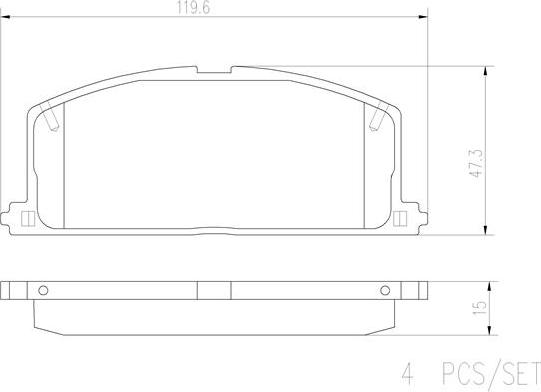 Brembo P83011N - Bremsbelagsatz, Scheibenbremse alexcarstop-ersatzteile.com