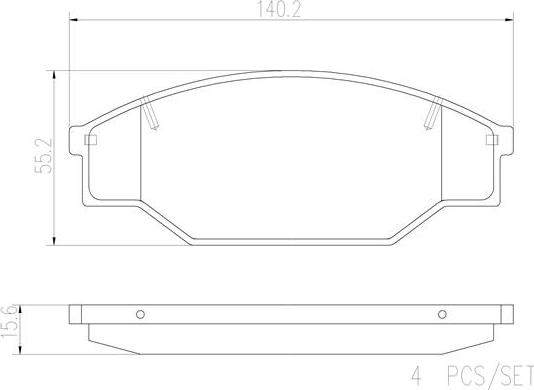 Brembo P83013N - Bremsbelagsatz, Scheibenbremse alexcarstop-ersatzteile.com