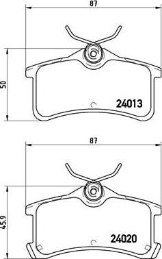 Brembo P 83 084 - Bremsbelagsatz, Scheibenbremse alexcarstop-ersatzteile.com