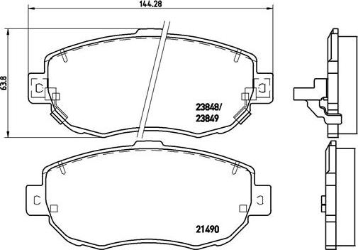 Brembo P 83 037 - Bremsbelagsatz, Scheibenbremse alexcarstop-ersatzteile.com