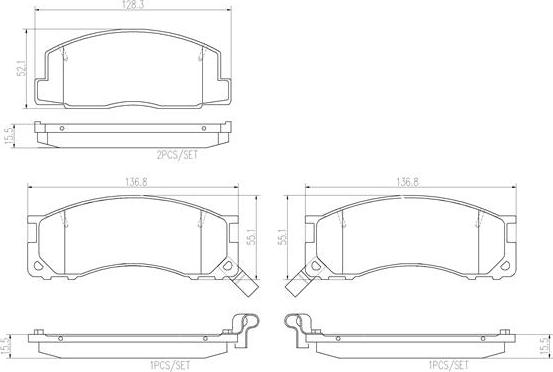 Brembo P83029N - Bremsbelagsatz, Scheibenbremse alexcarstop-ersatzteile.com