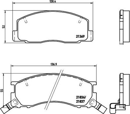 Brembo P 83 029 - Bremsbelagsatz, Scheibenbremse alexcarstop-ersatzteile.com