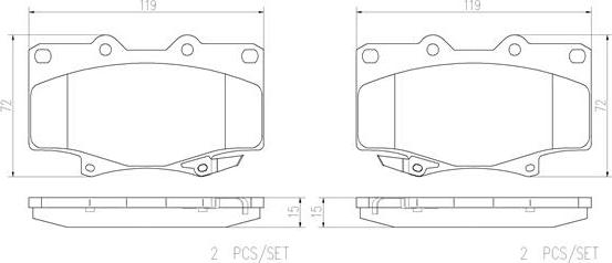 Brembo P83025N - Bremsbelagsatz, Scheibenbremse alexcarstop-ersatzteile.com