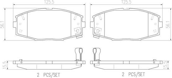 Brembo P83020N - Bremsbelagsatz, Scheibenbremse alexcarstop-ersatzteile.com