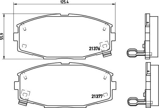 Brembo P 83 020 - Bremsbelagsatz, Scheibenbremse alexcarstop-ersatzteile.com