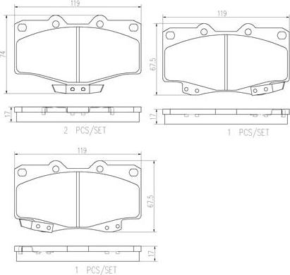 Brembo P83156N - Bremsbelagsatz, Scheibenbremse alexcarstop-ersatzteile.com