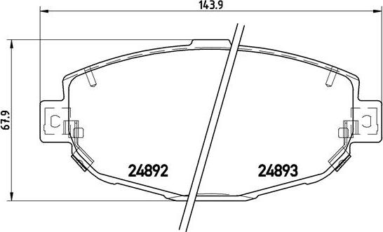 Brembo P 83 104 - Bremsbelagsatz, Scheibenbremse alexcarstop-ersatzteile.com