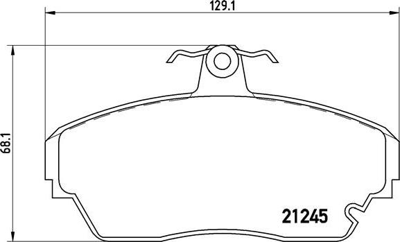 Brembo P 82 001 - Bremsbelagsatz, Scheibenbremse alexcarstop-ersatzteile.com