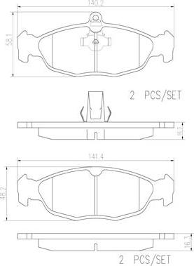 Brembo P36017N - Bremsbelagsatz, Scheibenbremse alexcarstop-ersatzteile.com