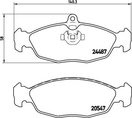 Brembo P 36 017 - Bremsbelagsatz, Scheibenbremse alexcarstop-ersatzteile.com