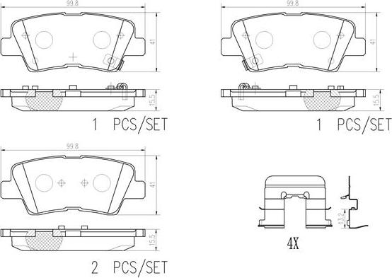 Brembo P30094N - Bremsbelagsatz, Scheibenbremse alexcarstop-ersatzteile.com