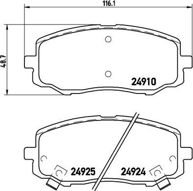 Brembo P 30 045 - Bremsbelagsatz, Scheibenbremse alexcarstop-ersatzteile.com