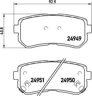 Brembo P 30 046 - Bremsbelagsatz, Scheibenbremse alexcarstop-ersatzteile.com