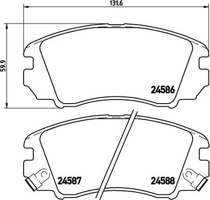 Brembo P 30 043 - Bremsbelagsatz, Scheibenbremse alexcarstop-ersatzteile.com