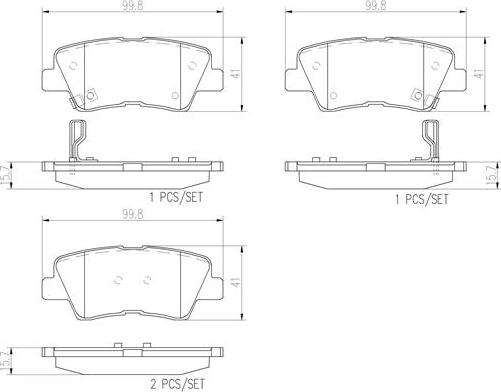 Brembo P30054N - Bremsbelagsatz, Scheibenbremse alexcarstop-ersatzteile.com