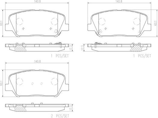 Brembo P30065N - Bremsbelagsatz, Scheibenbremse alexcarstop-ersatzteile.com