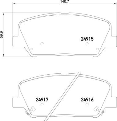 Brembo P 30 065X - Bremsbelagsatz, Scheibenbremse alexcarstop-ersatzteile.com