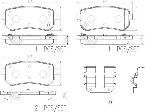 Brembo P30068N - Bremsbelagsatz, Scheibenbremse alexcarstop-ersatzteile.com