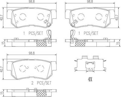 Brembo P30014N - Bremsbelagsatz, Scheibenbremse alexcarstop-ersatzteile.com