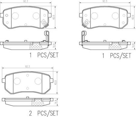 Brembo P30033N - Bremsbelagsatz, Scheibenbremse alexcarstop-ersatzteile.com