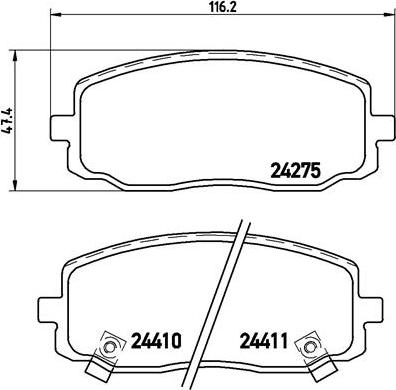 Brembo P 30 032 - Bremsbelagsatz, Scheibenbremse alexcarstop-ersatzteile.com