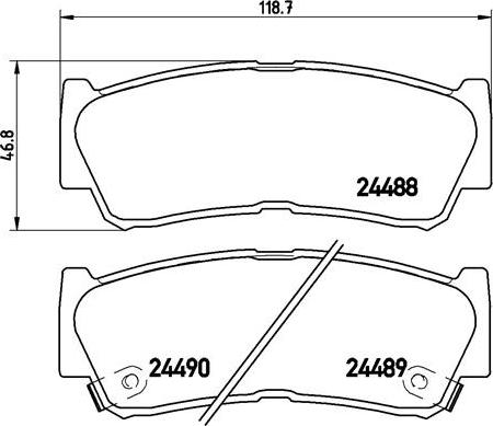 Brembo P 30 037 - Bremsbelagsatz, Scheibenbremse alexcarstop-ersatzteile.com