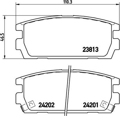 Brembo P 30 021 - Bremsbelagsatz, Scheibenbremse alexcarstop-ersatzteile.com