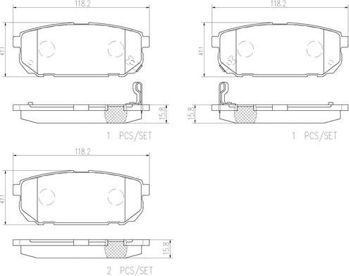 Brembo P30023N - Bremsbelagsatz, Scheibenbremse alexcarstop-ersatzteile.com