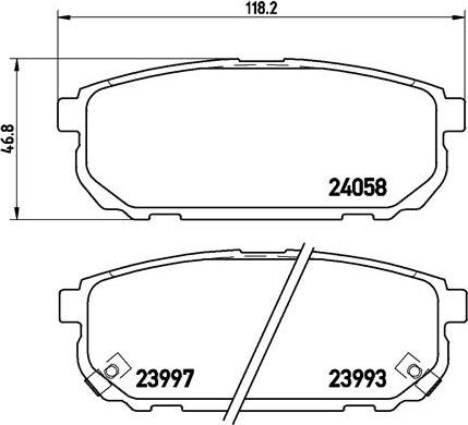 Brembo P 30 023 - Bremsbelagsatz, Scheibenbremse alexcarstop-ersatzteile.com