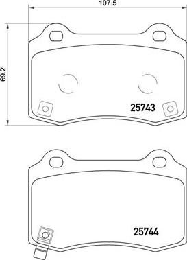 Brembo P 30 074 - Bremsbelagsatz, Scheibenbremse alexcarstop-ersatzteile.com