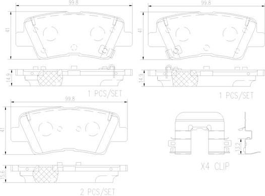 Brembo P30101N - Bremsbelagsatz, Scheibenbremse alexcarstop-ersatzteile.com