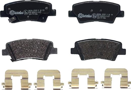 Brembo P 30 101 - Bremsbelagsatz, Scheibenbremse alexcarstop-ersatzteile.com