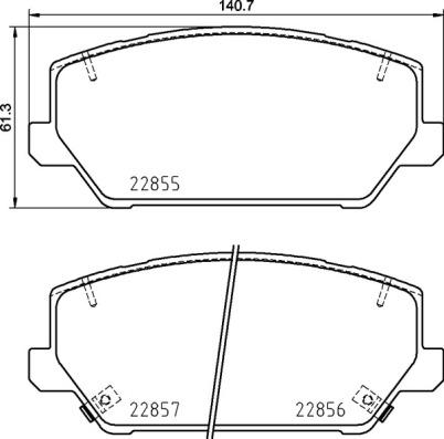 Textar 22855 197 1 5 - Bremsbelagsatz, Scheibenbremse alexcarstop-ersatzteile.com