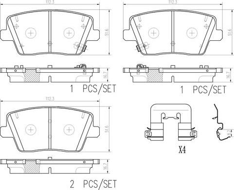 Brembo P30112N - Bremsbelagsatz, Scheibenbremse alexcarstop-ersatzteile.com