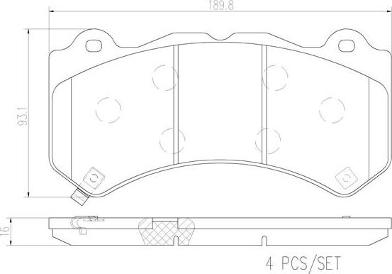 Brembo P37018N - Bremsbelagsatz, Scheibenbremse alexcarstop-ersatzteile.com