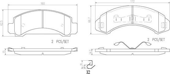 Brembo P24097N - Bremsbelagsatz, Scheibenbremse alexcarstop-ersatzteile.com